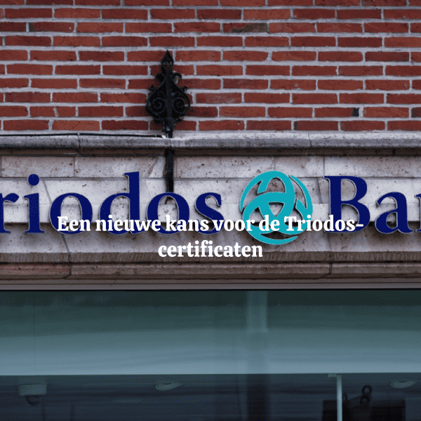 Cover a new opportunity for the Triodos certificates
